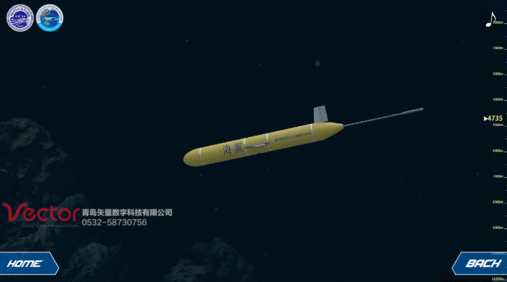 水下滑翔機(jī)觀測系統(tǒng)動畫（海翼）