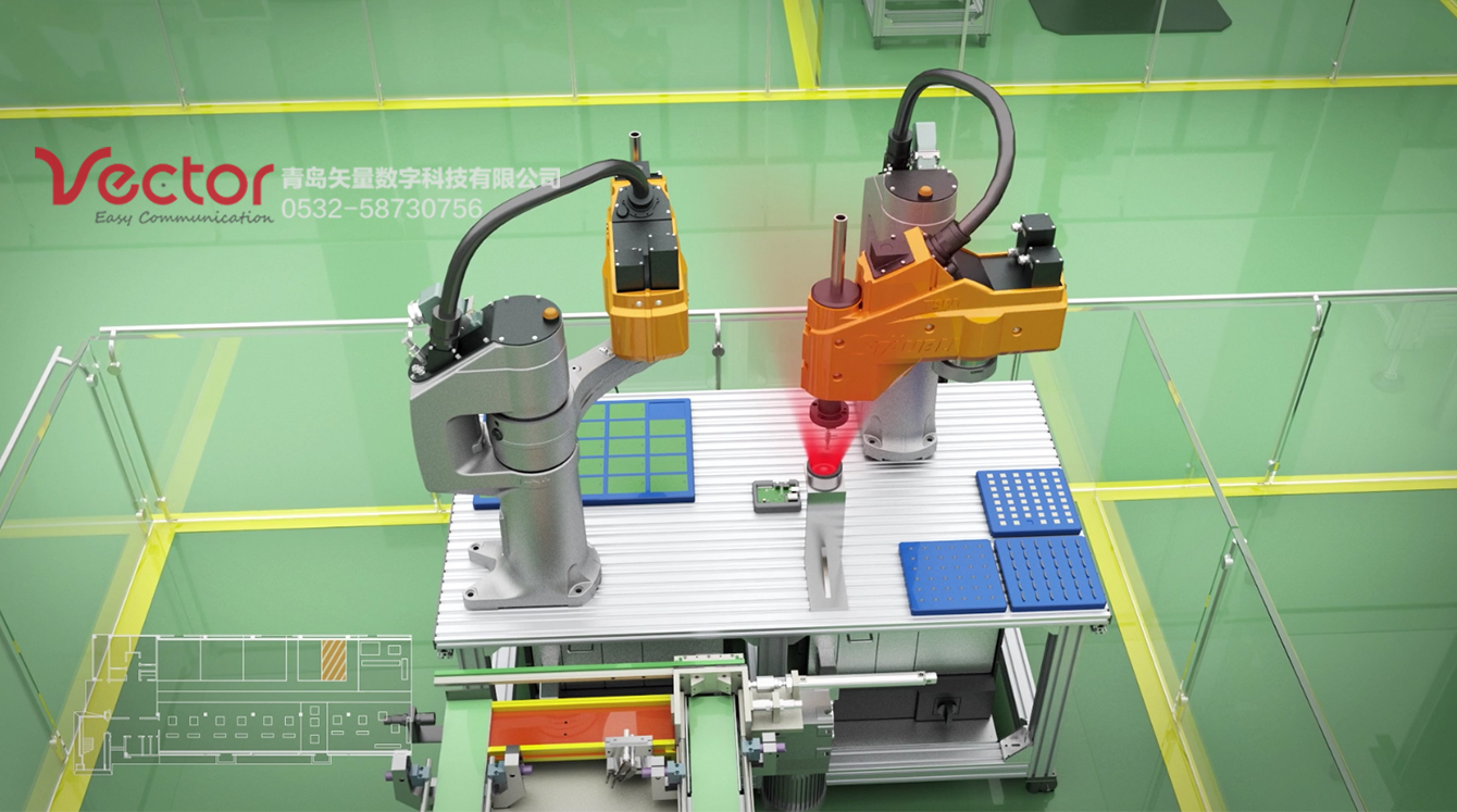 pcb機(jī)器人動(dòng)畫(huà)展示，工業(yè)機(jī)器人生產(chǎn)動(dòng)畫(huà)